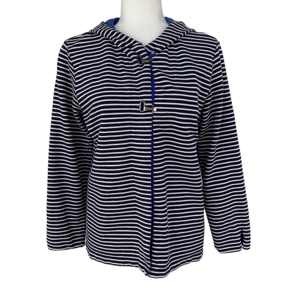 Spanner Sport Striped Hooded Sweatshirt